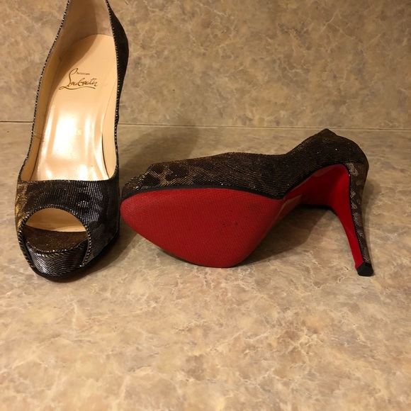 Christian Louboutin Prive Lame Heels - Picture 5 of 8